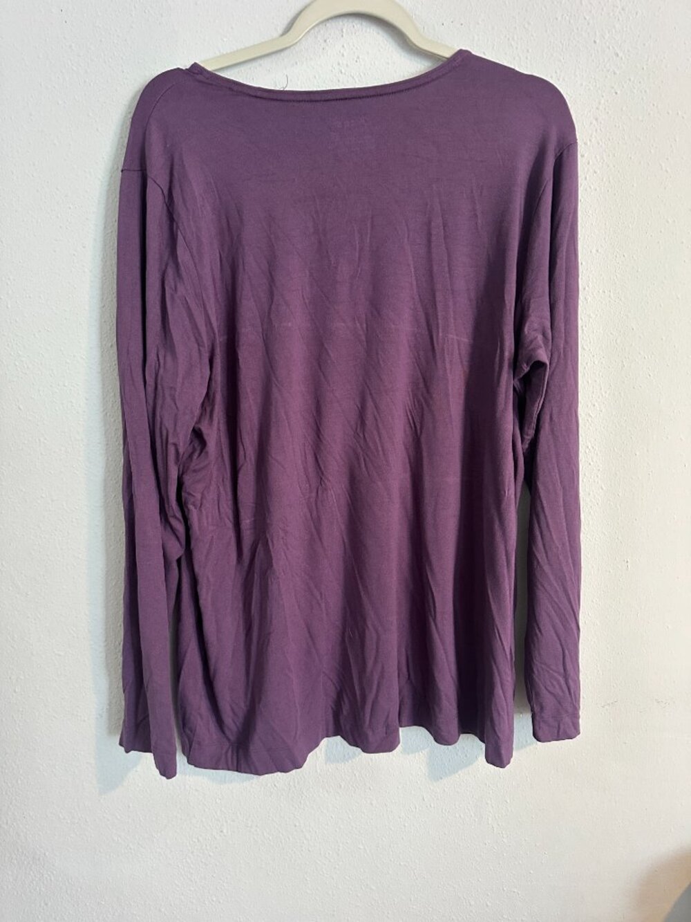 Chico’s Ultimate Tee Purple Long Sleeve Top Size XL (Chico’s 3) Rayon Stretch - Picture 5 of 7